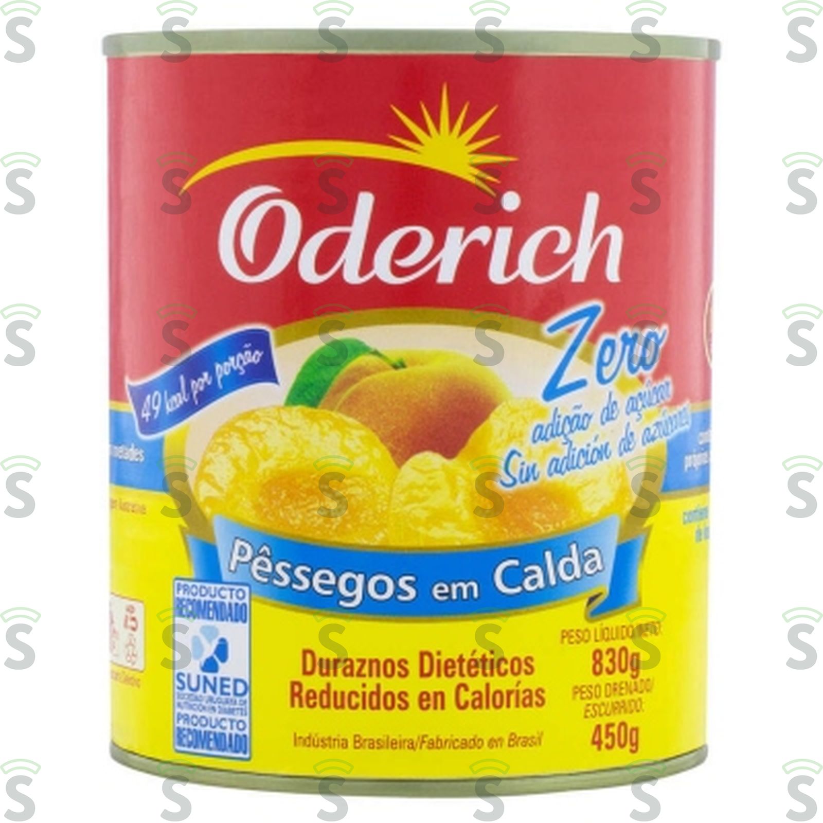 Pêssego em Calda Oderich Zero Embalagem 450G