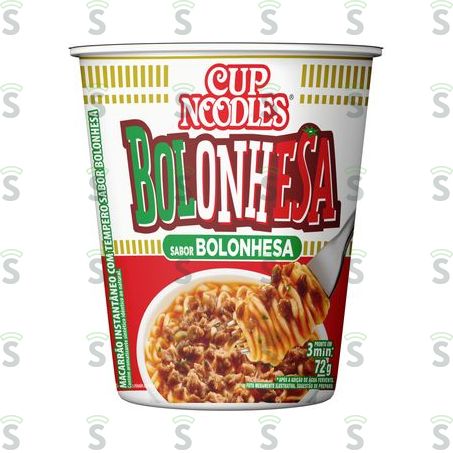  Macarrão Instantâneo Nissin Cup Noodles Bolonhesa Bandeja 72gr