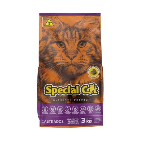 RACAO SPECIAL CAT PREMIUM ADULTO E CASTRADO 3KG