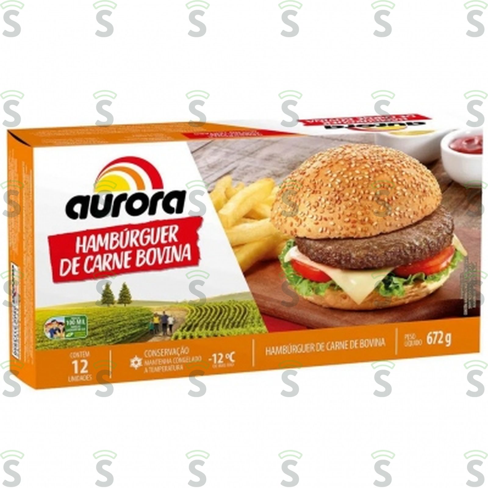Hambúrguer Bovino Aurora Caixa 672G