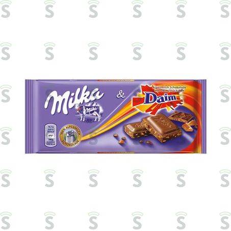  Chocolate Barra Milka Daim Embalagem 100g