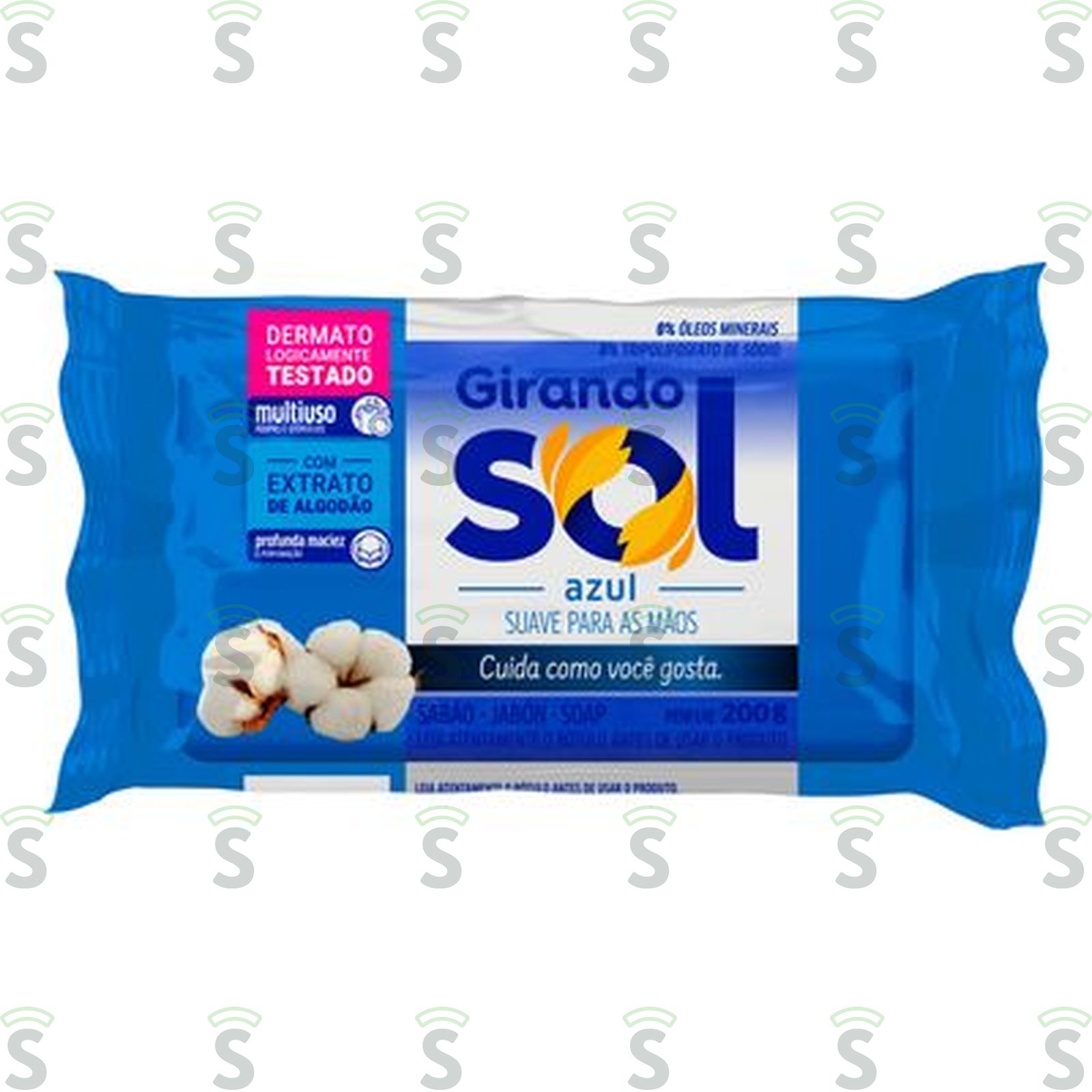 Sabão em Barra Girando Sol Azul Embalagem 200G