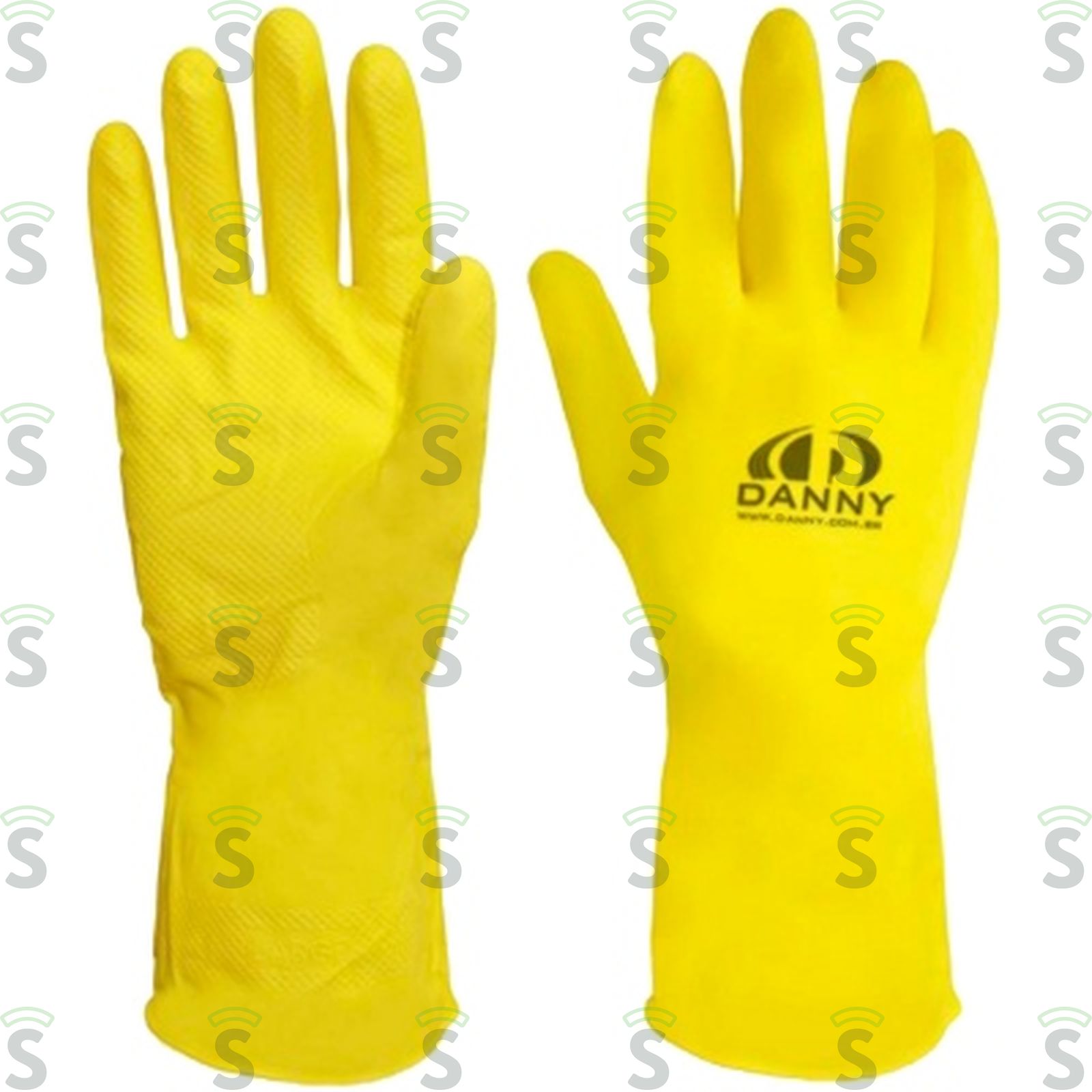 Luva Forrada Grande Amarelo Danny Embalagem 1 Par