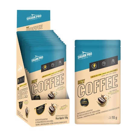 Suplemento Alimentar Shark Pro Dry Coffee Sabor Vanilla Latte 10g