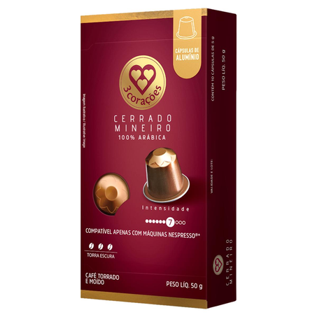 Cápsula 3 Corações 50g - Cerrado Mineiro