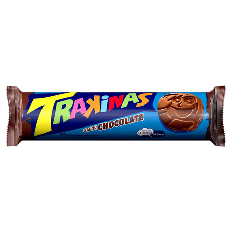 Biscoito Recheado Trakinas 126g - Chocolate