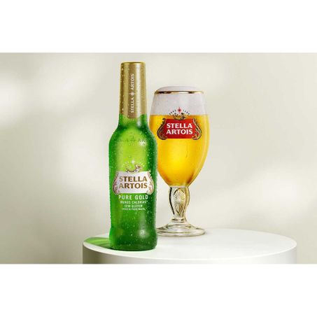 Stella Artois Cerveja Pure Gold 600Ml Garrafa 360-2