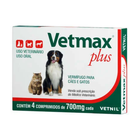 Vermífugo Vetmax Plus Comprimido 700 mg