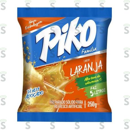  Refresco Em Pó Piko Laranja Embalagem 250g