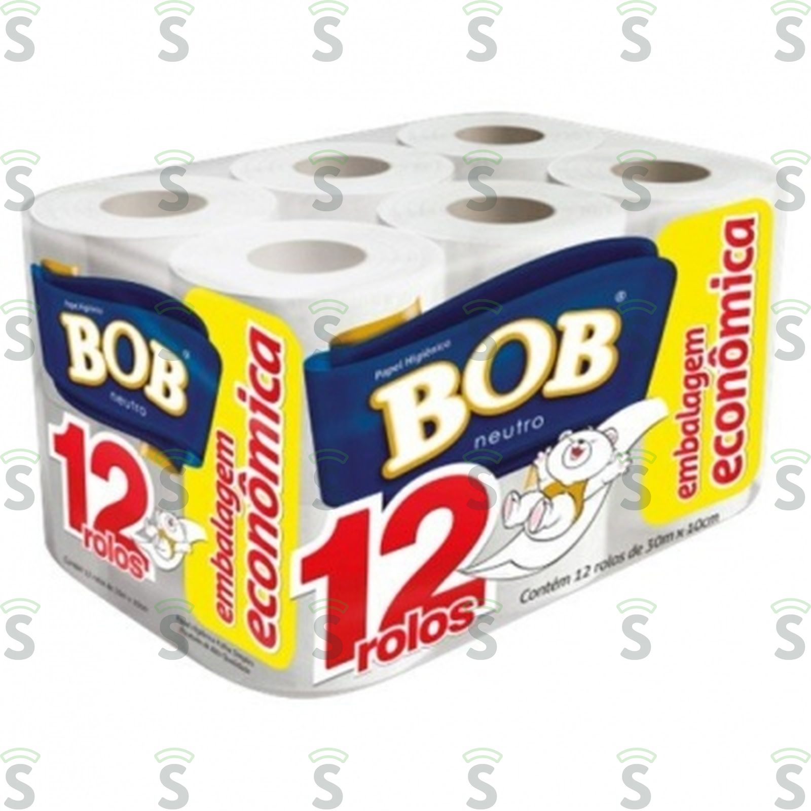 Papel Higiênico Bob Neutro 30 Metros Embalagem 12un