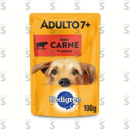  Ração Úmida Para Cães Adultos 7+ Pedigree Carne 100g