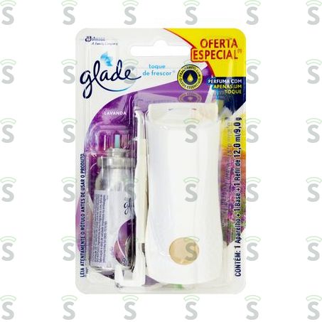  Odorizador Glade Toque de Frescor Lavanda Aparelho + Refil 12ml
