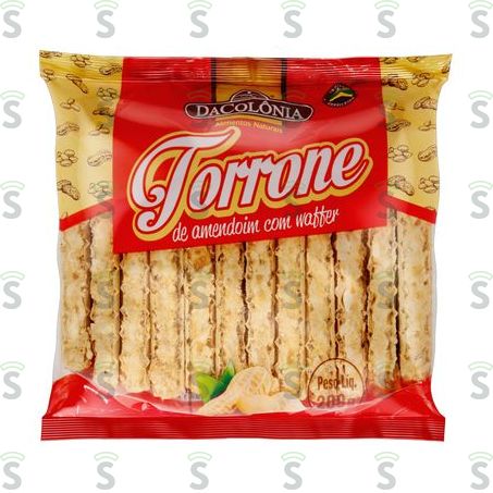  Torrone de Amendoim Dacolônia Com Waffer Embalagem 200g