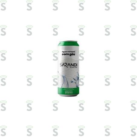  Água Mineral Gaseificada Artificialmente Sarandi Natural Com Gás Lata 350ml