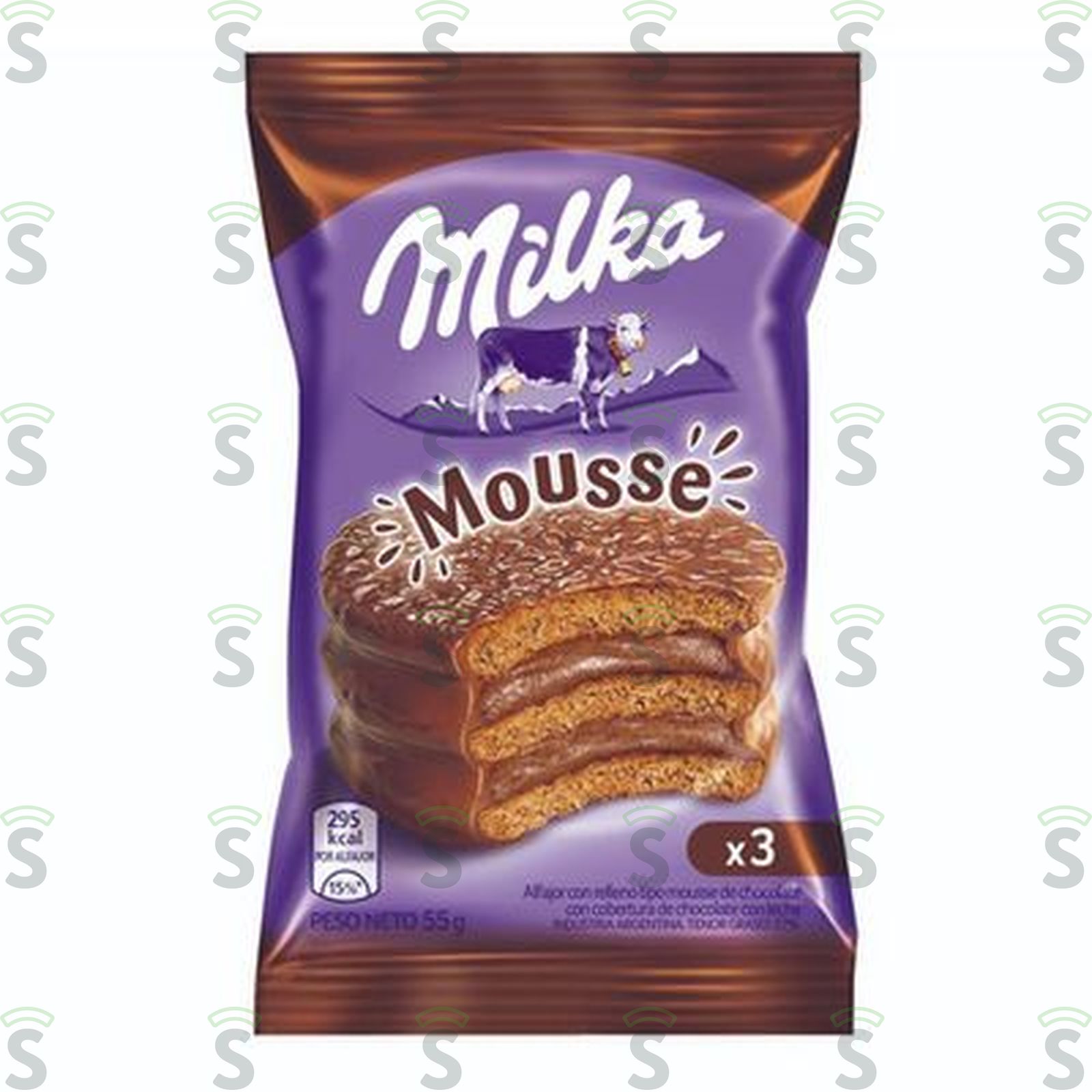Alfajor Mousse Triplo Chocolate Milka 55G