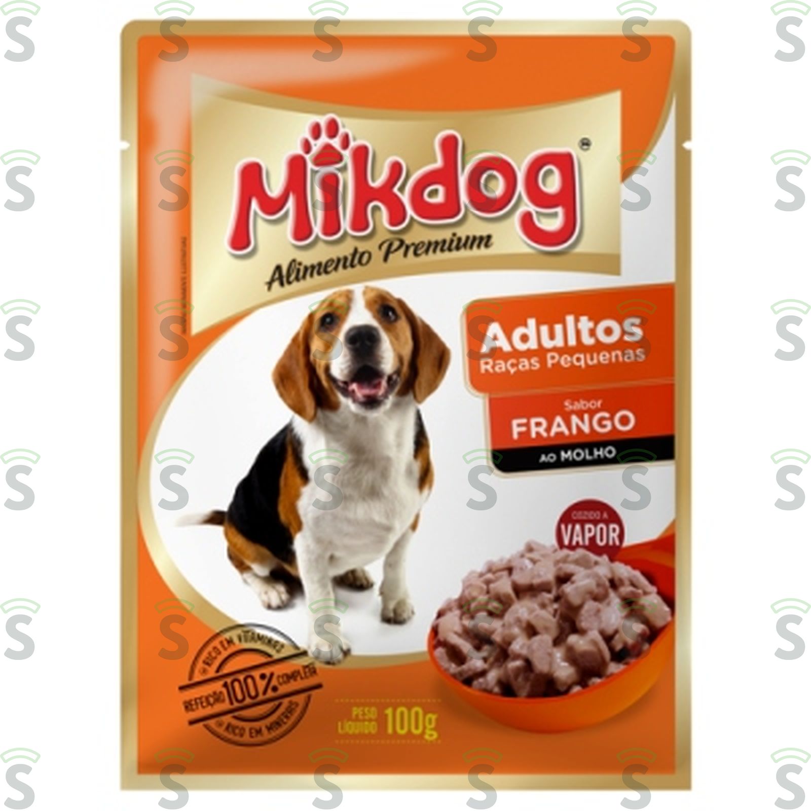 Mikdog Adulto Rp Sabor Frango Ao Molho 100G