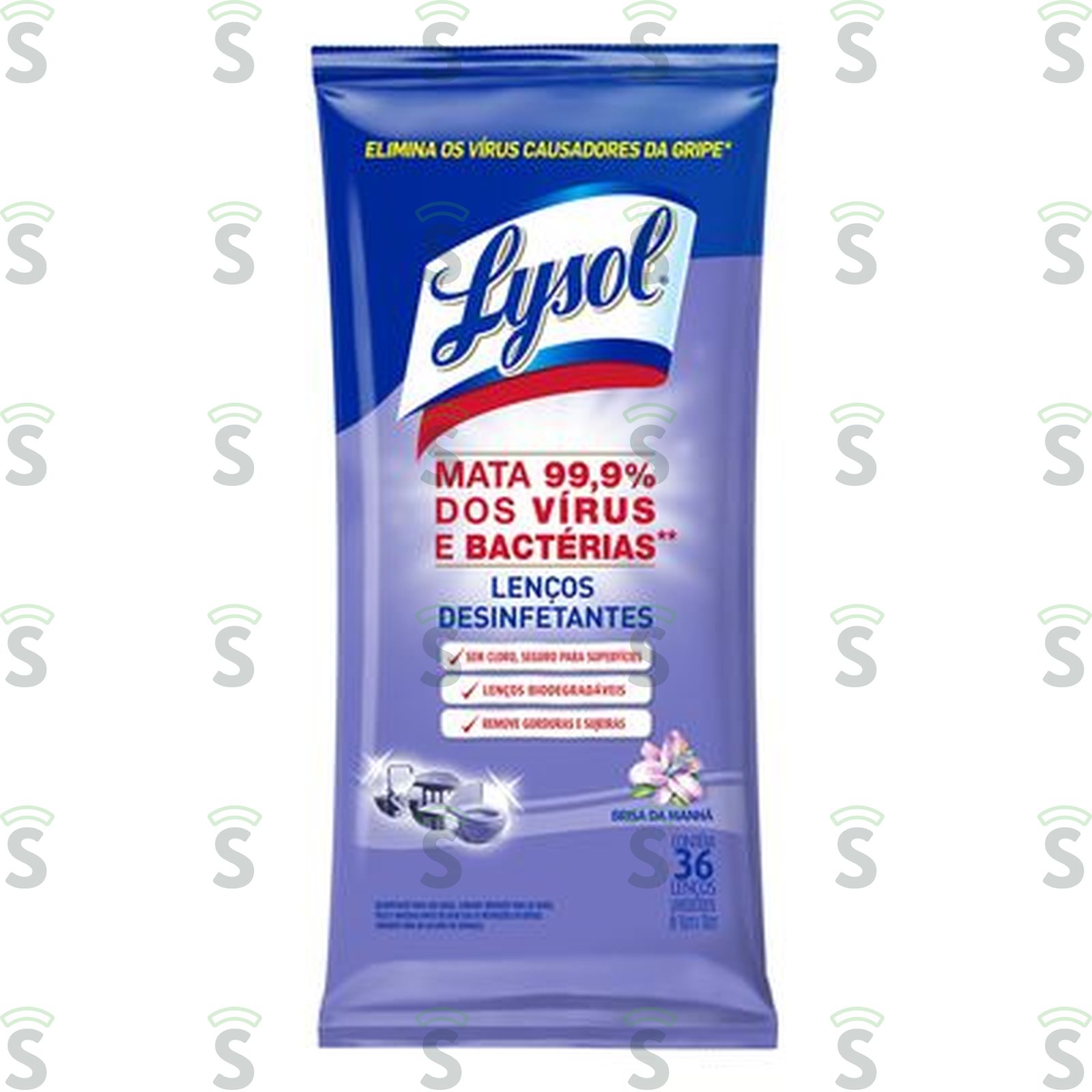 Desinfetante Lenço Lysol Bris Manhã 36UN