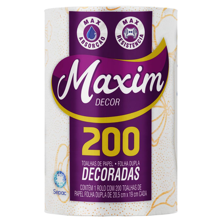 Toalha de Papel Maxim Decorada - 20,5cm x 19cm