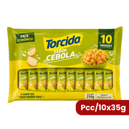 Salgadinho torcida pcc/10x35g cebola