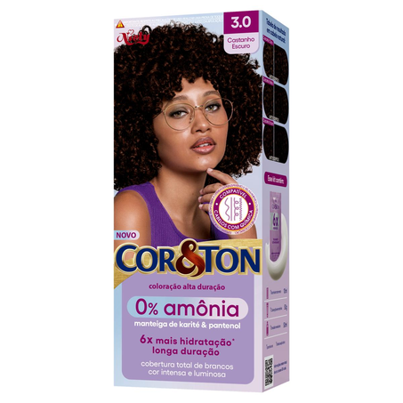 Tintura Cor&Ton Sem Amônia - Castanho Escuro 3.0