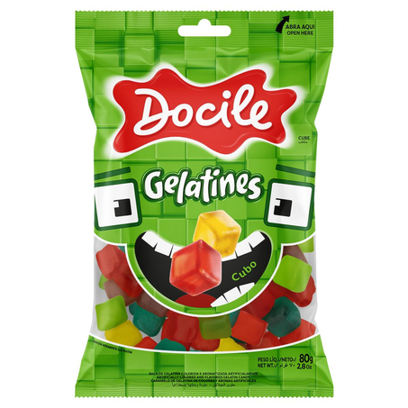 Bala Docile 80g - Gelatines - Cubos