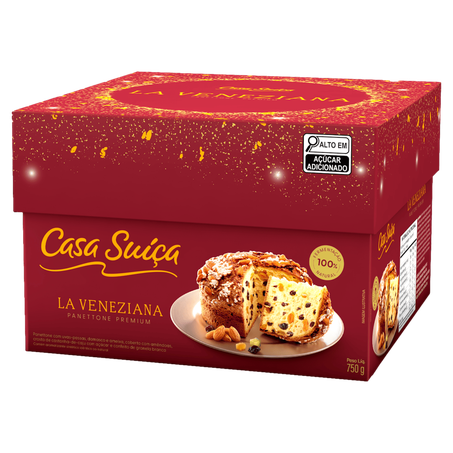 PANETTONE CASA SUÍÇA LA VENEZIANA PREMIUM CAIXA 750G