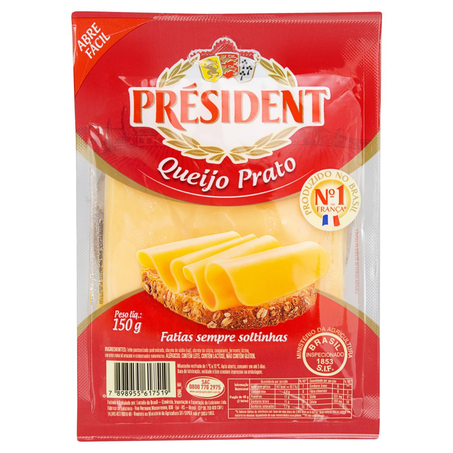 Queijo Président 150g - Prato - Fatiado