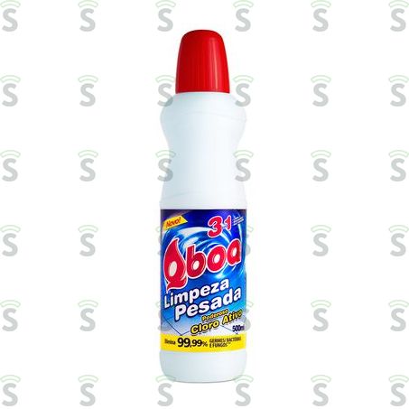  Limpador Limpeza Pesada Qboa Cloro Ativo Frasco 500ml