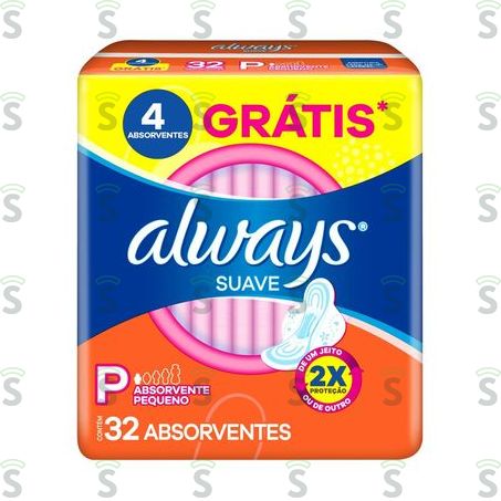  Absorvente Always Super Proteção Suave Com Abasidades 32un