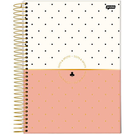 Caderno Universitário Jandaia 10 Matérias - 160 Folhas - Dots e Spots - Ref. 72783-26