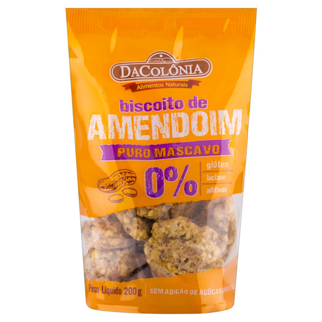 Biscoito DaColônia 200g - Zero Lactose - Amendoim