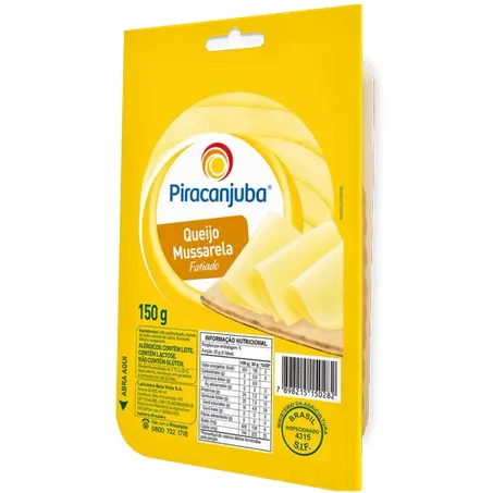 QUEIJO PIRACANJUBA MUSSARELA FATIADO 500G