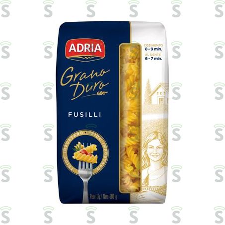  Macarrão Fusilli Adria Grano D'oro Pacote 500g