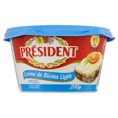 Creme de Ricota Président 200g - Light