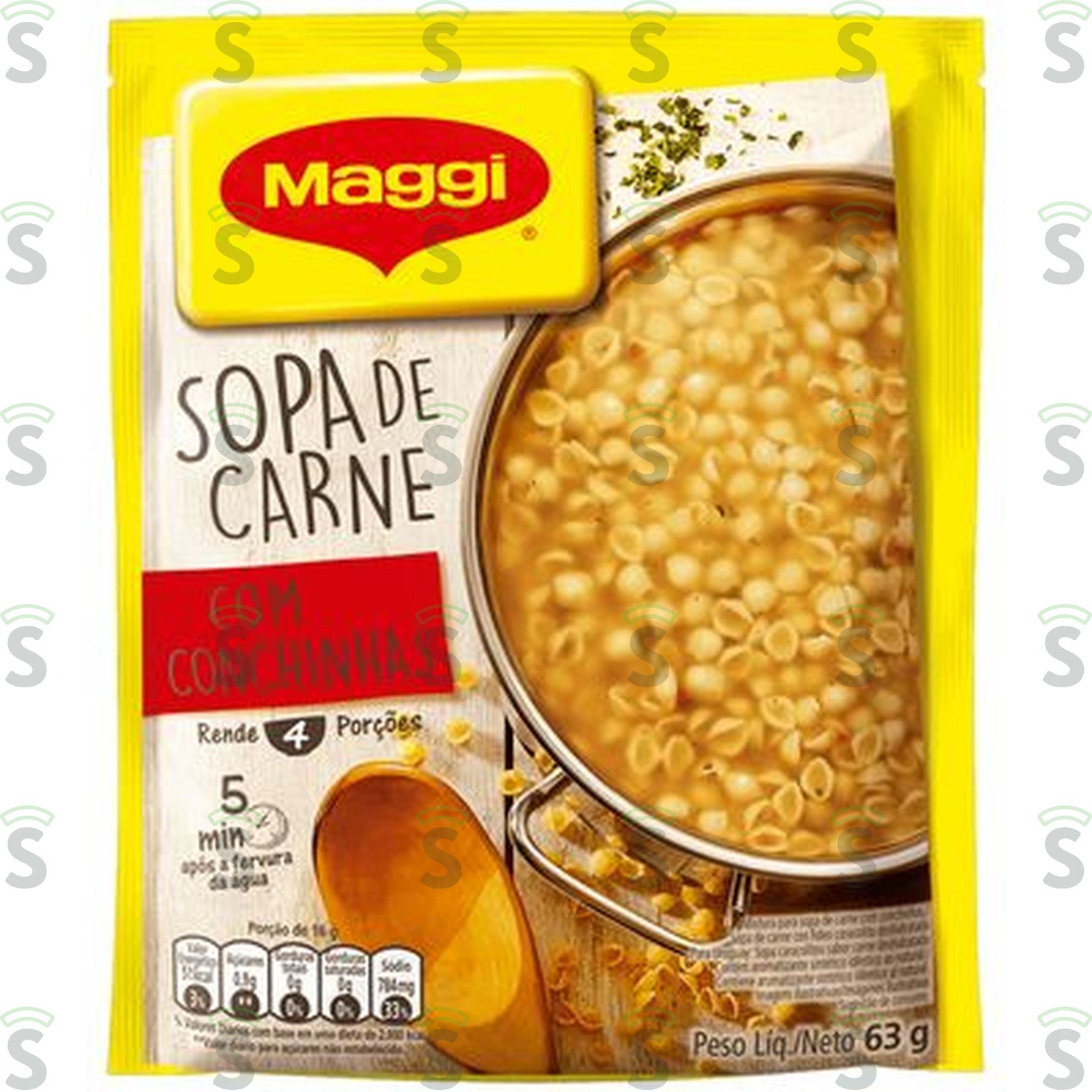 Sopa Maggi Carne com Conchinhas 63G
