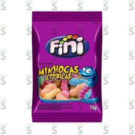  Fini-bala Gelatina 15g Minhocas Citricas