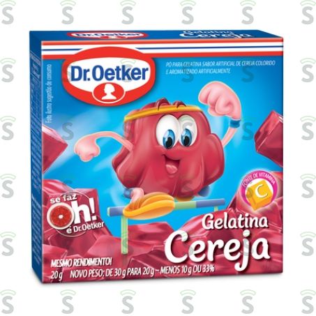  Gelatina Dr Oetker Sabor Cereja Caixa 20gr