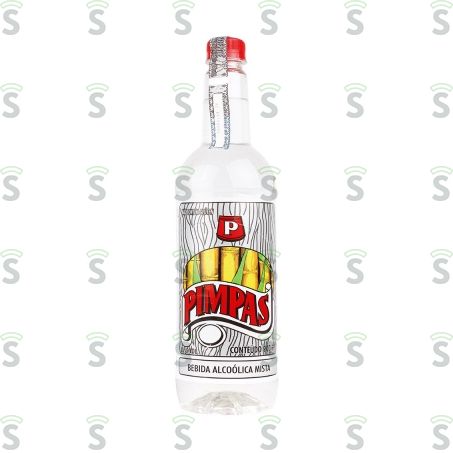  Aguardente Caninha Pimpas Prata Garrafa 900ml