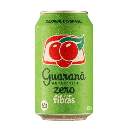 Refrigerante Guaraná Antarctica Zero + Fibras Lt 350ml