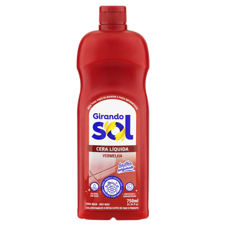 Cera Líquida Perfumada Girando Sol 750ml - Vermelha