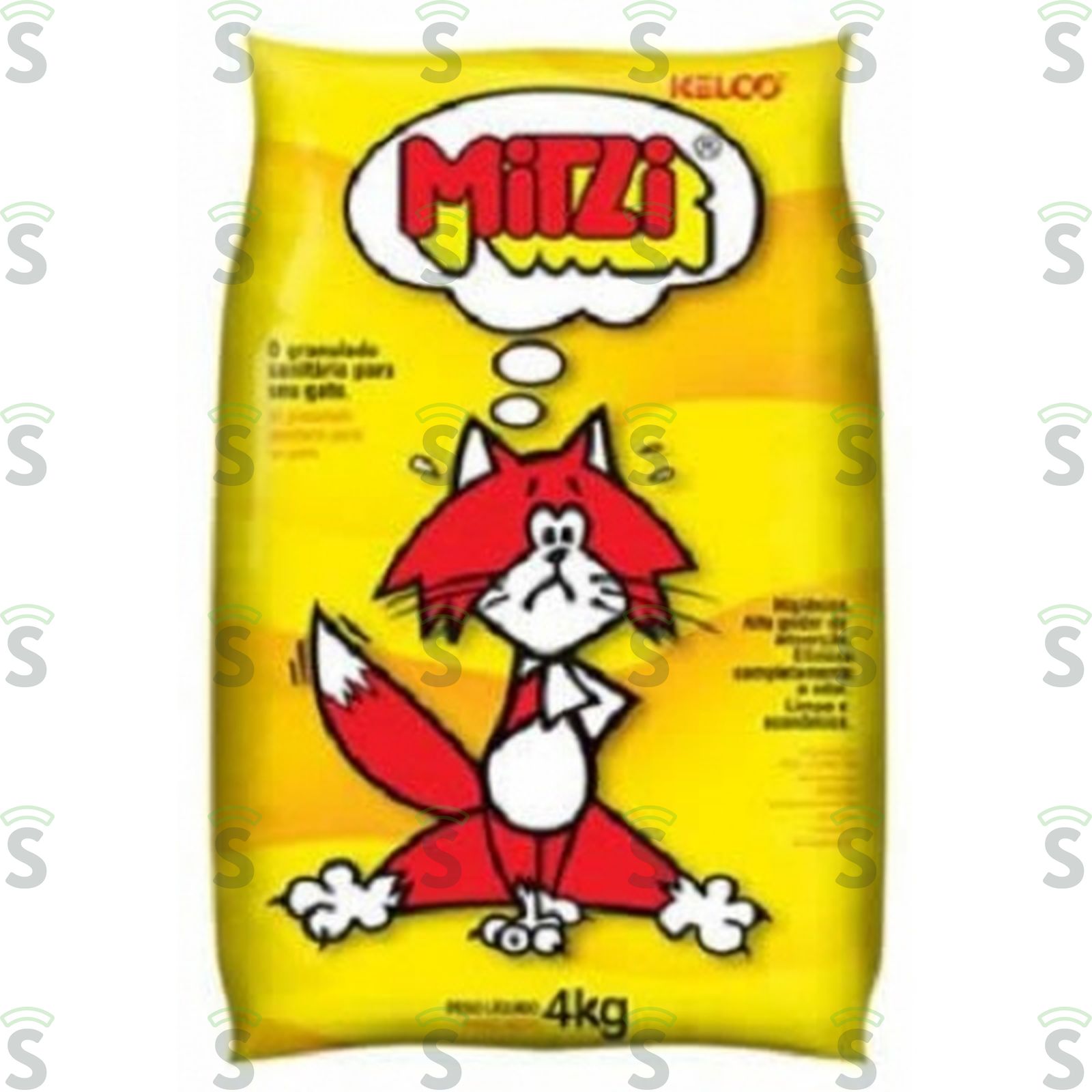 Areia Higienica Para Gato Mitzi Granulada Pacote 4KG
