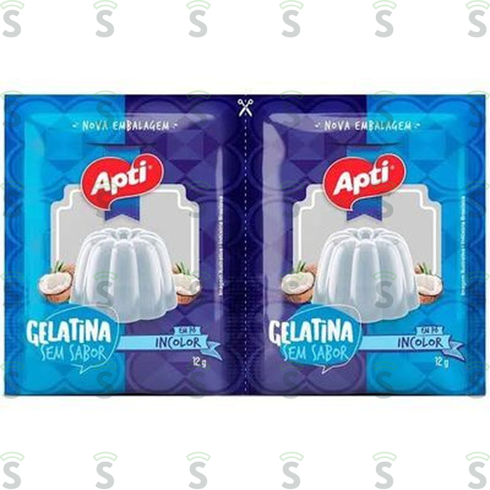 Gelatina em Pó Apti Sem Sabor Incolor Embalagem 24G