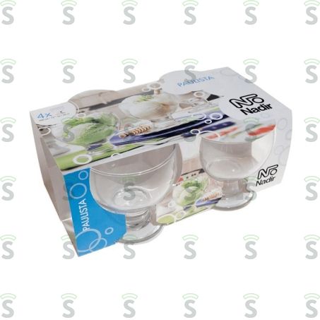  Jogo de Taça Nadir Sorvete Paulista 400ml Com 4un