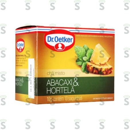  Chá Misto Dr Oetker Abacaxi e Hortelã  Caixa Com 10un - 10gr