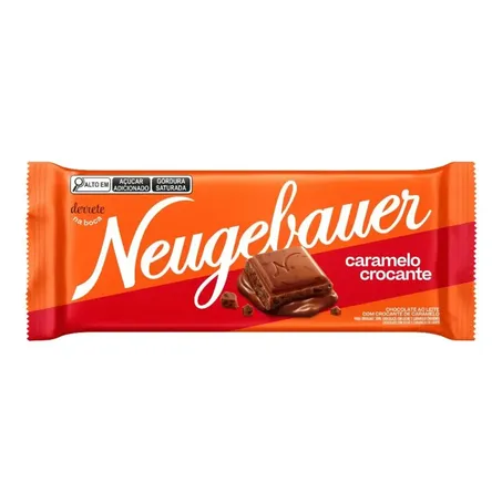 Chocolate em barra neugebauer caramelo crocante 80g