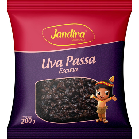 Uva Passa Jandira 200g - Preta - Pacote
