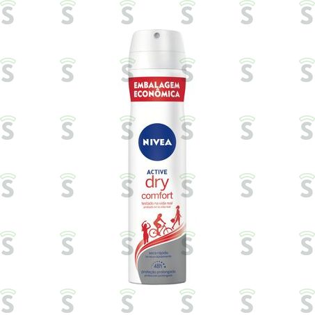  Antitranspirante Aerosol Nivea Dry Comfort Frasco Spray 200ml - Embalagem Econômica