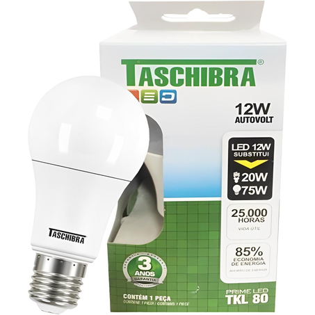 Lâmpada Taschibra LED - 12W - TKL 80 - 6500K - Ref. 11080473