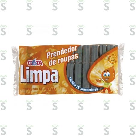  Gota Limpa-prendedor Roupa C/12