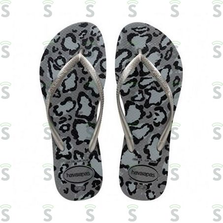  Sandália Havaianas Slim Animais Cinza Aço 37/38